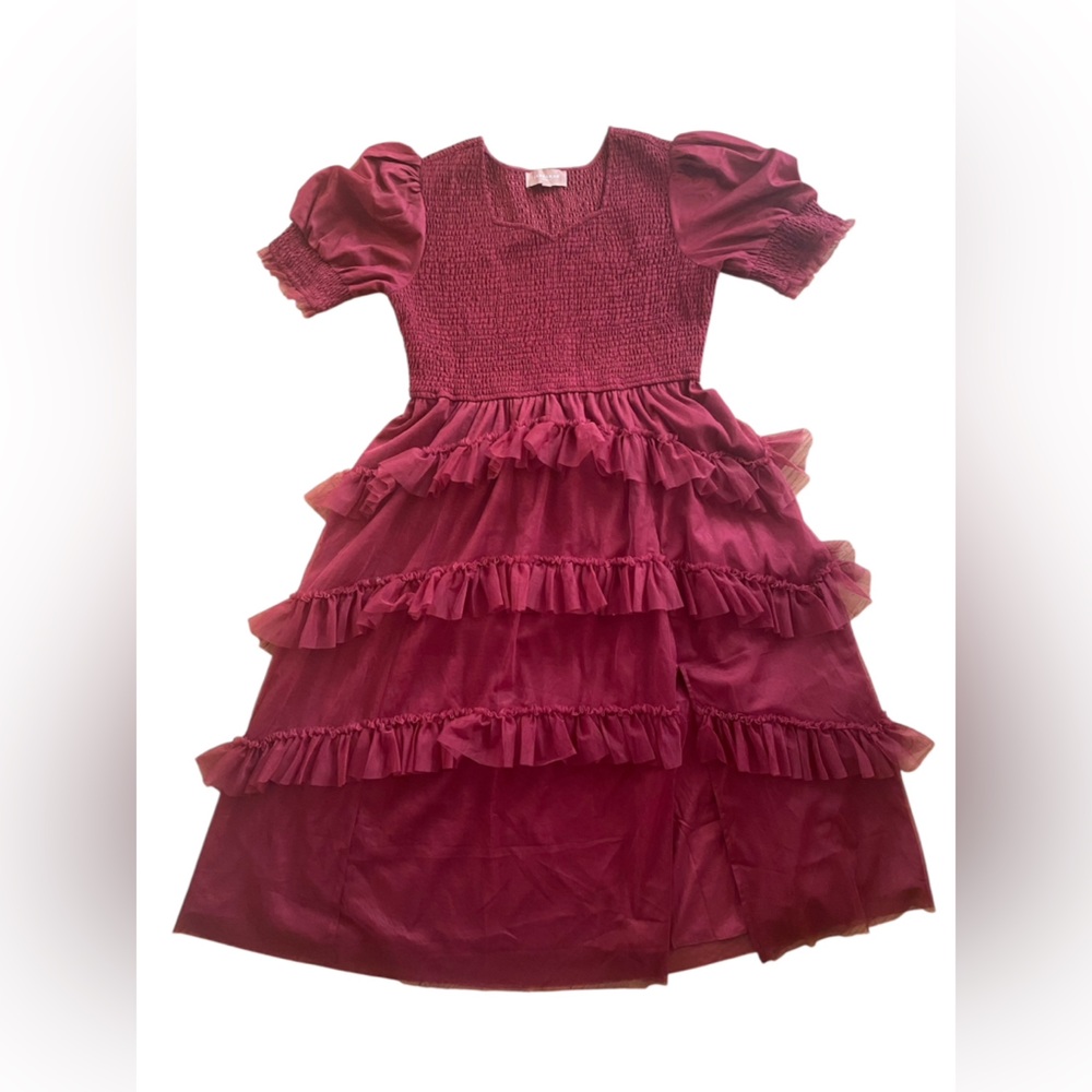 NWOT JESSAKAE Women's Daphne Dress, Burgundy  size 1XL - Picture 6 of 16
